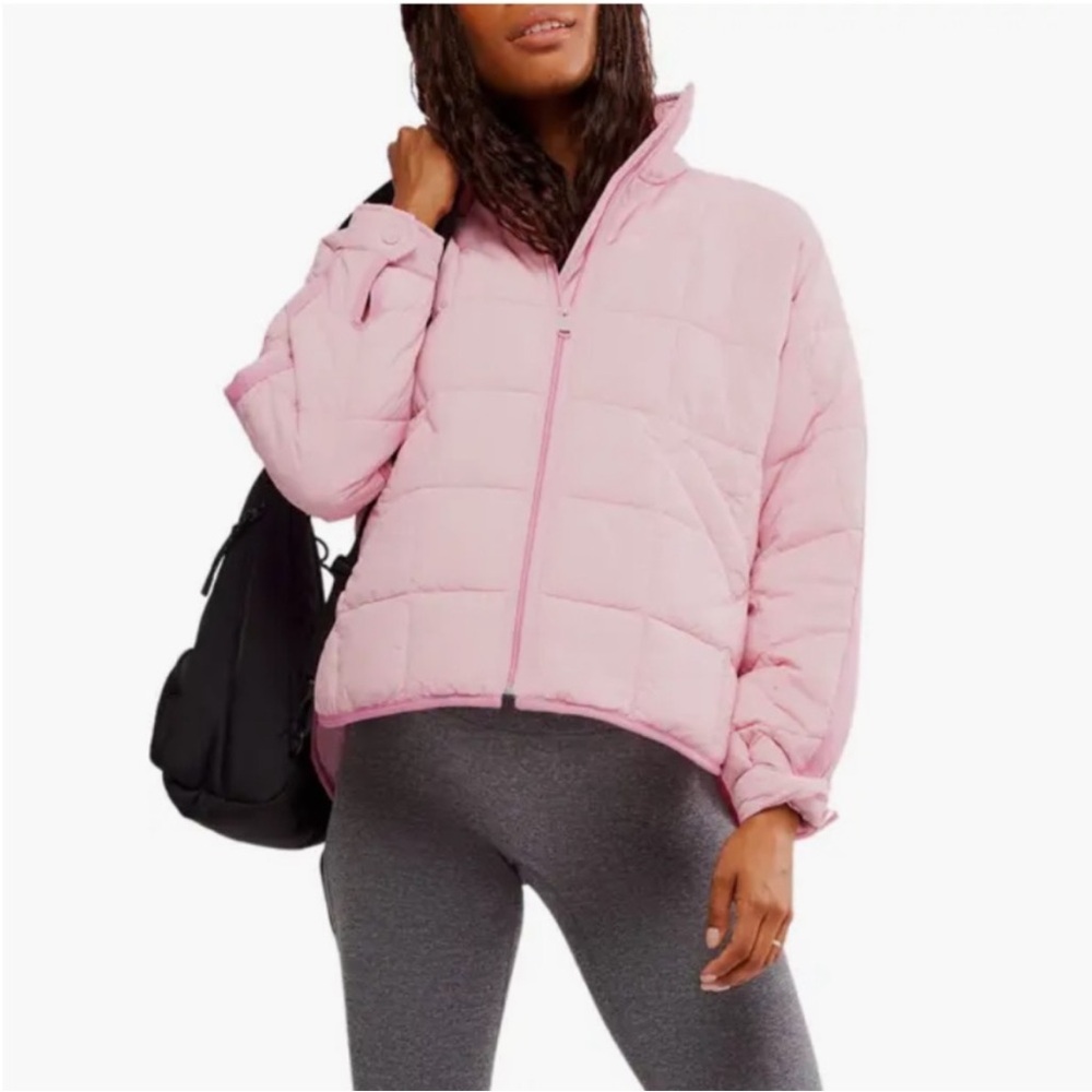 FP Movement by Free People Blush Pink Quilted Puffer Jacket Maternity